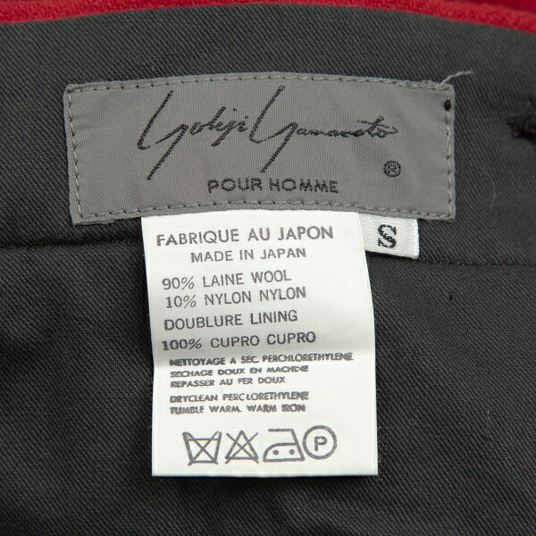 Yohji Yamamoto POUR HOMME Wool Nylon Pants Red Size S