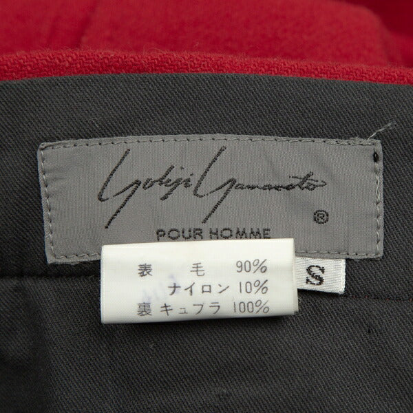 Yohji Yamamoto POUR HOMME Wool Nylon Pants Red Size S