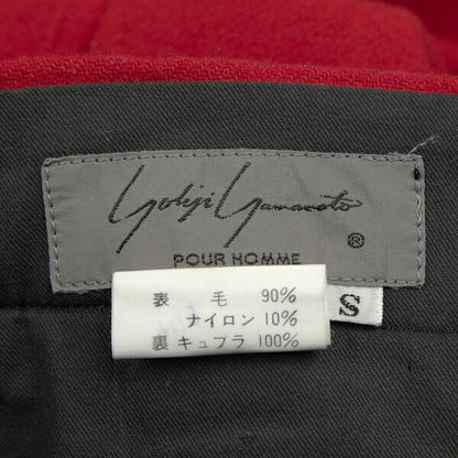 Yohji Yamamoto POUR HOMME Wool Nylon Pants Red Size S
