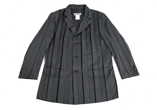 ISSEY MIYAKE Mesh Lined Pleated Jacket Gray Size M