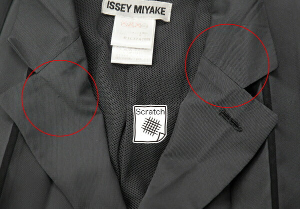 ISSEY MIYAKE Mesh Lined Pleated Jacket Gray Size M