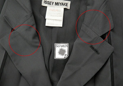 ISSEY MIYAKE Mesh Lined Pleated Jacket Gray Size M