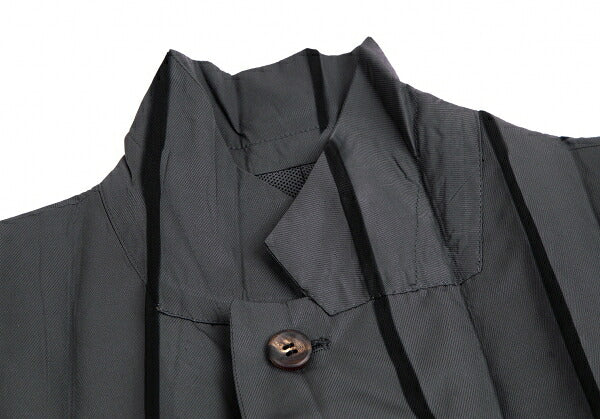 ISSEY MIYAKE Mesh Lined Pleated Jacket Gray Size M