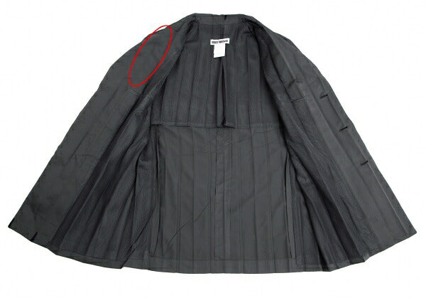 ISSEY MIYAKE Mesh Lined Pleated Jacket Gray Size M
