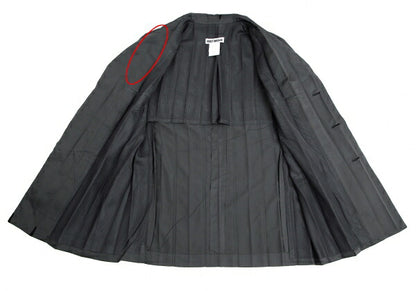 ISSEY MIYAKE Mesh Lined Pleated Jacket Gray Size M