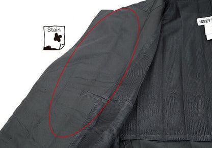 ISSEY MIYAKE Mesh Lined Pleated Jacket Gray Size M