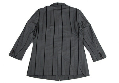 ISSEY MIYAKE Mesh Lined Pleated Jacket Gray Size M