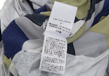 ISSEY MIYAKE Yagasuri Embossed Pleated Blouse Gray Size 2