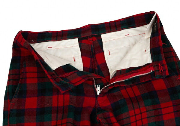 CDG HOMME PLUS 08AW Tartan Check Patch Pants Red Size SS