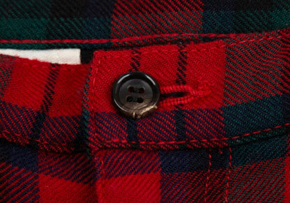 CDG HOMME PLUS 08AW Tartan Check Patch Pants Red Size SS
