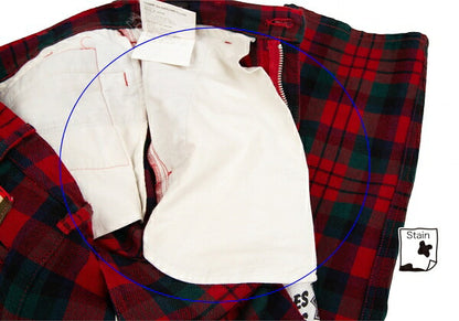 CDG HOMME PLUS 08AW Tartan Check Patch Pants Red Size SS