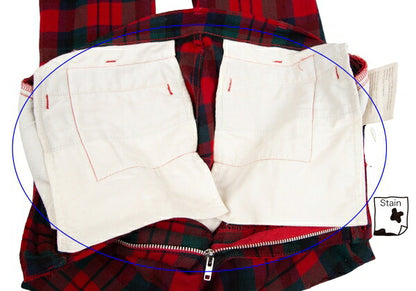 CDG HOMME PLUS 08AW Tartan Check Patch Pants Red Size SS