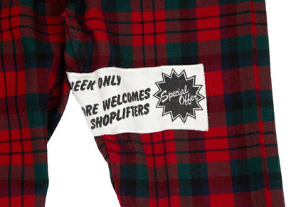 CDG HOMME PLUS 08AW Tartan Check Patch Pants Red Size SS