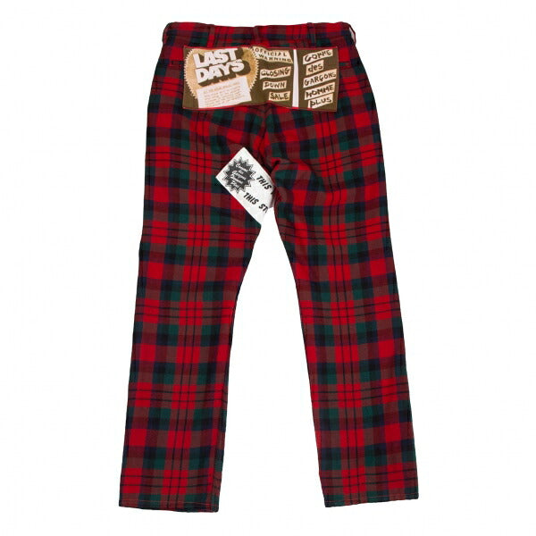 CDG HOMME PLUS 08AW Tartan Check Patch Pants Red Size SS