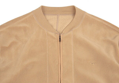 Papas Rhino Embroidered Fleece Varsity Jacket Beige Size L