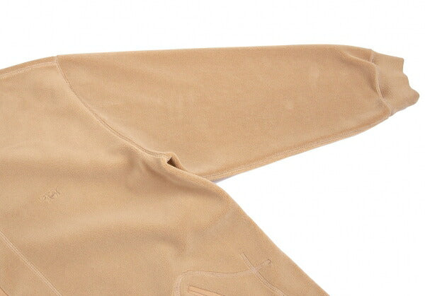 Papas Rhino Embroidered Fleece Varsity Jacket Beige Size L