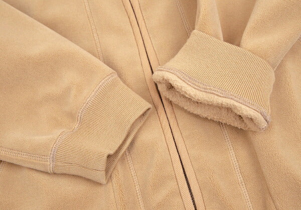 Papas Rhino Embroidered Fleece Varsity Jacket Beige Size L