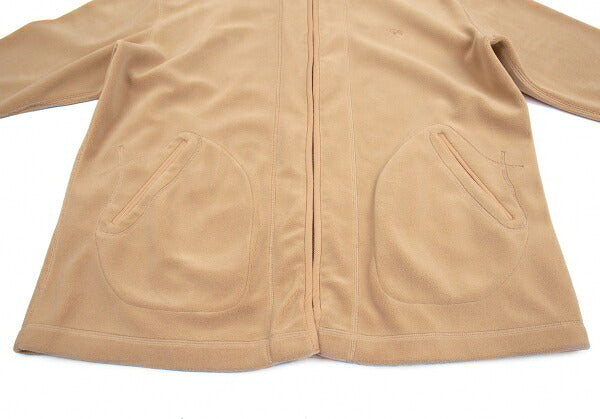 Papas Rhino Embroidered Fleece Varsity Jacket Beige Size L