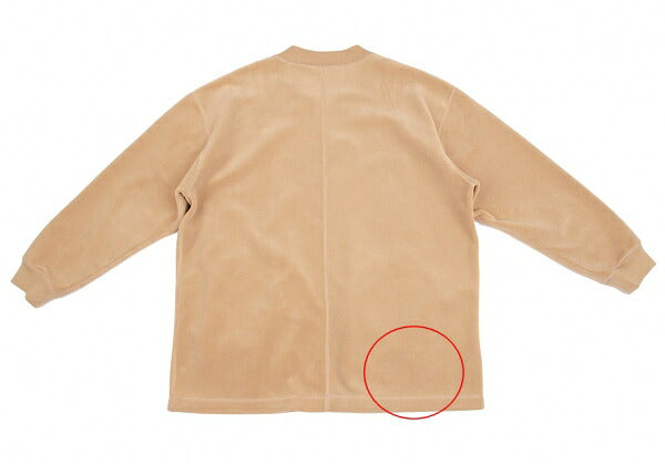 Papas Rhino Embroidered Fleece Varsity Jacket Beige Size L
