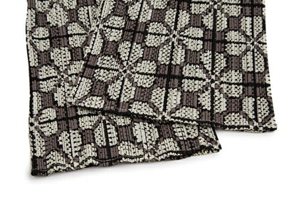 PLEATS PLEASE Clover Print Loose Fit Pants Brown Size 3