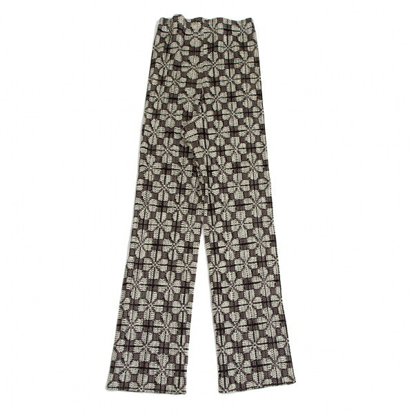 PLEATS PLEASE Clover Print Loose Fit Pants Brown Size 3