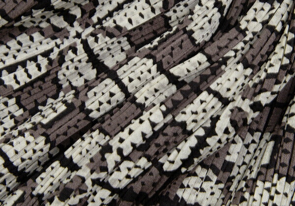 PLEATS PLEASE Clover Print Loose Fit Pants Brown Size 3