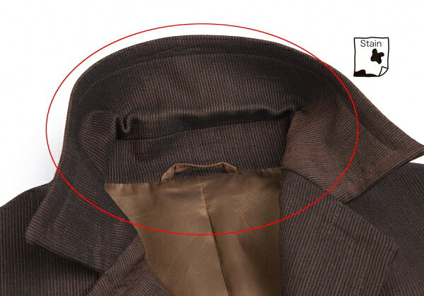 gigli Wool Cotton Pinstripe Jacket Brown Size 38