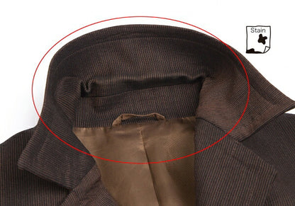 gigli Wool Cotton Pinstripe Jacket Brown Size 38