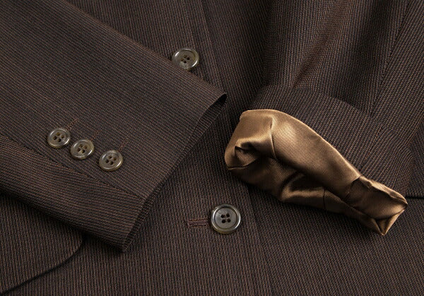 gigli Wool Cotton Pinstripe Jacket Brown Size 38