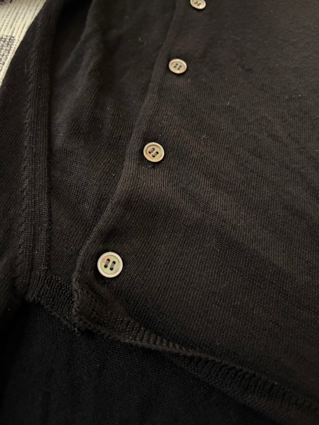 COMME des GARÇONS SS17 Asymmetric Wool Cardigan Black Size S