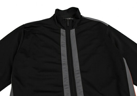 ARMANI Colorblock Track Jacket Black Poly Size L