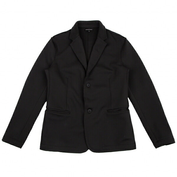 EMPORIO ARMANI Outseam Brushed Back 2B Jacket Black Size XL