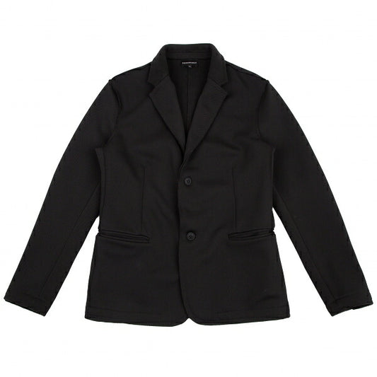 EMPORIO ARMANI Outseam Brushed Back 2B Jacket Black Size XL