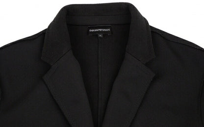 EMPORIO ARMANI Outseam Brushed Back 2B Jacket Black Size XL