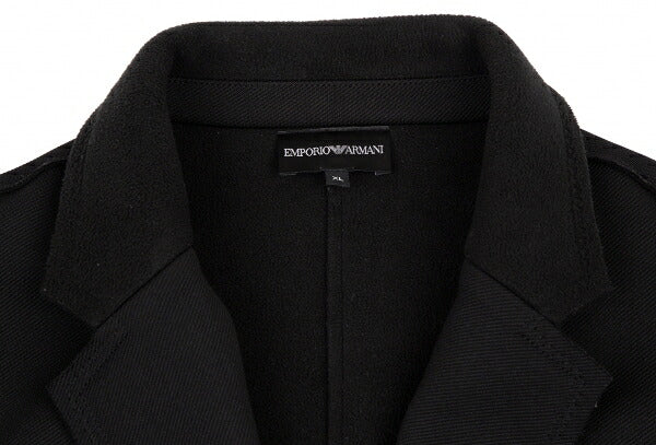 EMPORIO ARMANI Outseam Brushed Back 2B Jacket Black Size XL