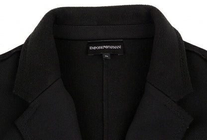 EMPORIO ARMANI Outseam Brushed Back 2B Jacket Black Size XL
