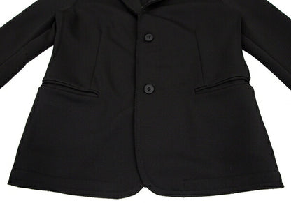 EMPORIO ARMANI Outseam Brushed Back 2B Jacket Black Size XL