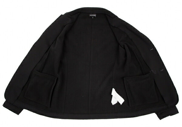 EMPORIO ARMANI Outseam Brushed Back 2B Jacket Black Size XL