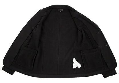 EMPORIO ARMANI Outseam Brushed Back 2B Jacket Black Size XL