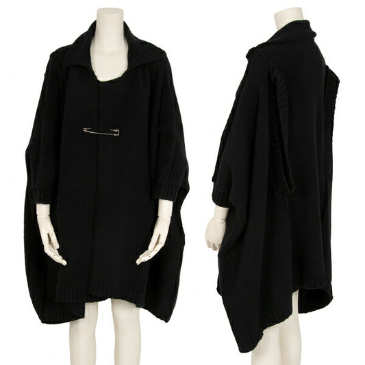 LIMI feu 15AW 2-Way Sleeve Knit Coat Black Size S