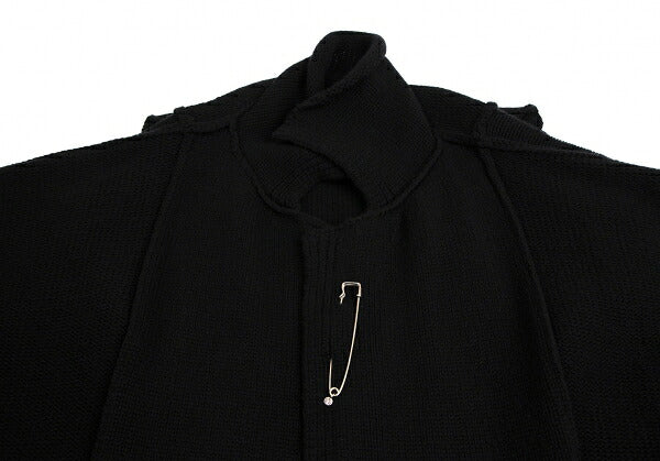 LIMI feu 15AW 2-Way Sleeve Knit Coat Black Size S