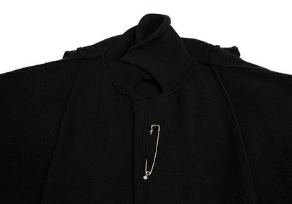 LIMI feu 15AW 2-Way Sleeve Knit Coat Black Size S