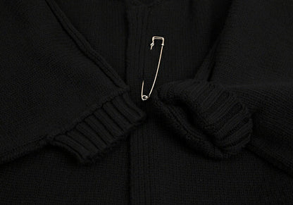 LIMI feu 15AW 2-Way Sleeve Knit Coat Black Size S