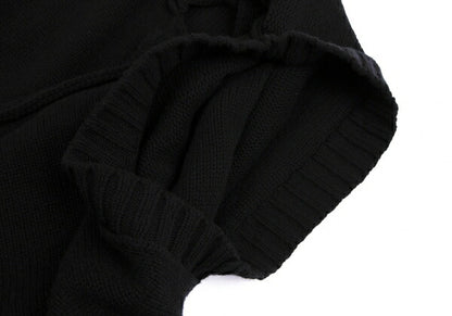 LIMI feu 15AW 2-Way Sleeve Knit Coat Black Size S
