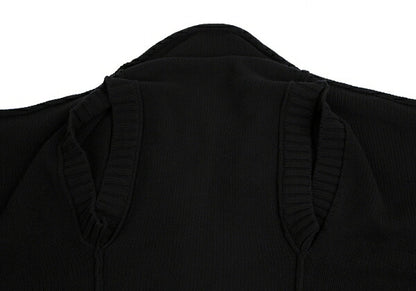 LIMI feu 15AW 2-Way Sleeve Knit Coat Black Size S