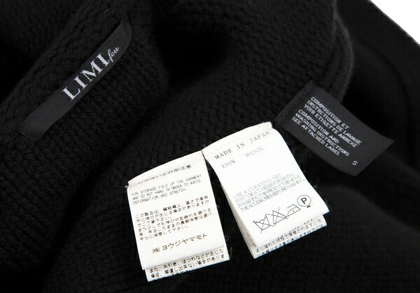 LIMI feu 15AW 2-Way Sleeve Knit Coat Black Size S