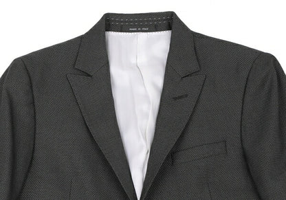 EMPORIO ARMANI SUPREME Textured 1-Button Jacket Gray Size 44