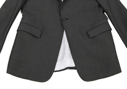 EMPORIO ARMANI SUPREME Textured 1-Button Jacket Gray Size 44