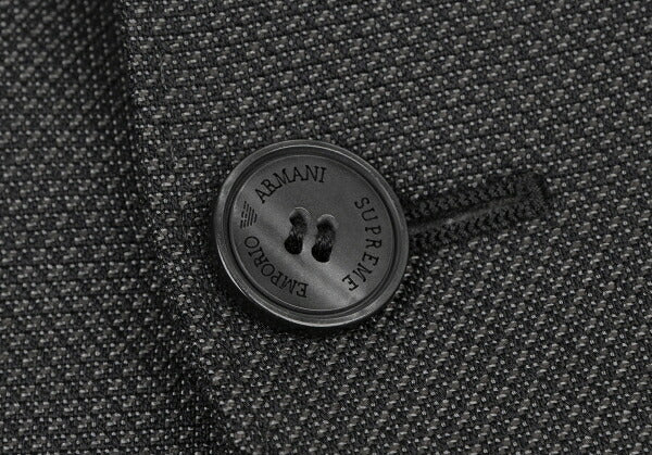 EMPORIO ARMANI SUPREME Textured 1-Button Jacket Gray Size 44