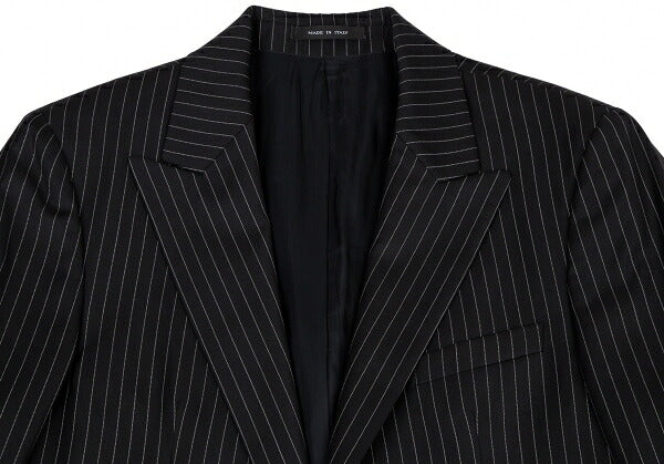 EMPORIO ARMANI JUDE LINE Black Chalk Wool Jacket Size 50